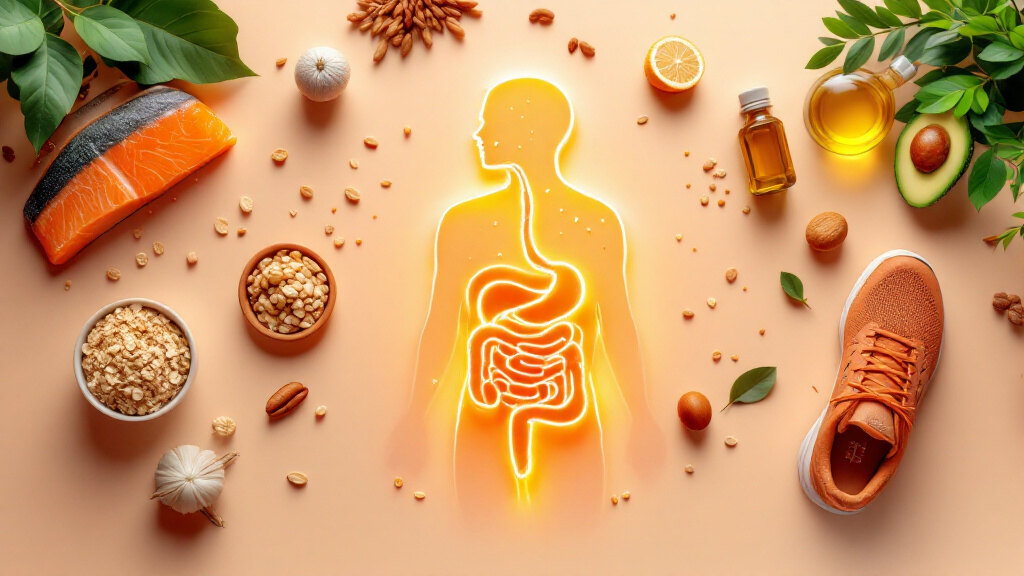 Four evidence-backed natural levers that support the body's own GLP-1: protein, fermentable fiber turned into short-chain fatty acids by gut bacteria, healthy fats, and regular exercise