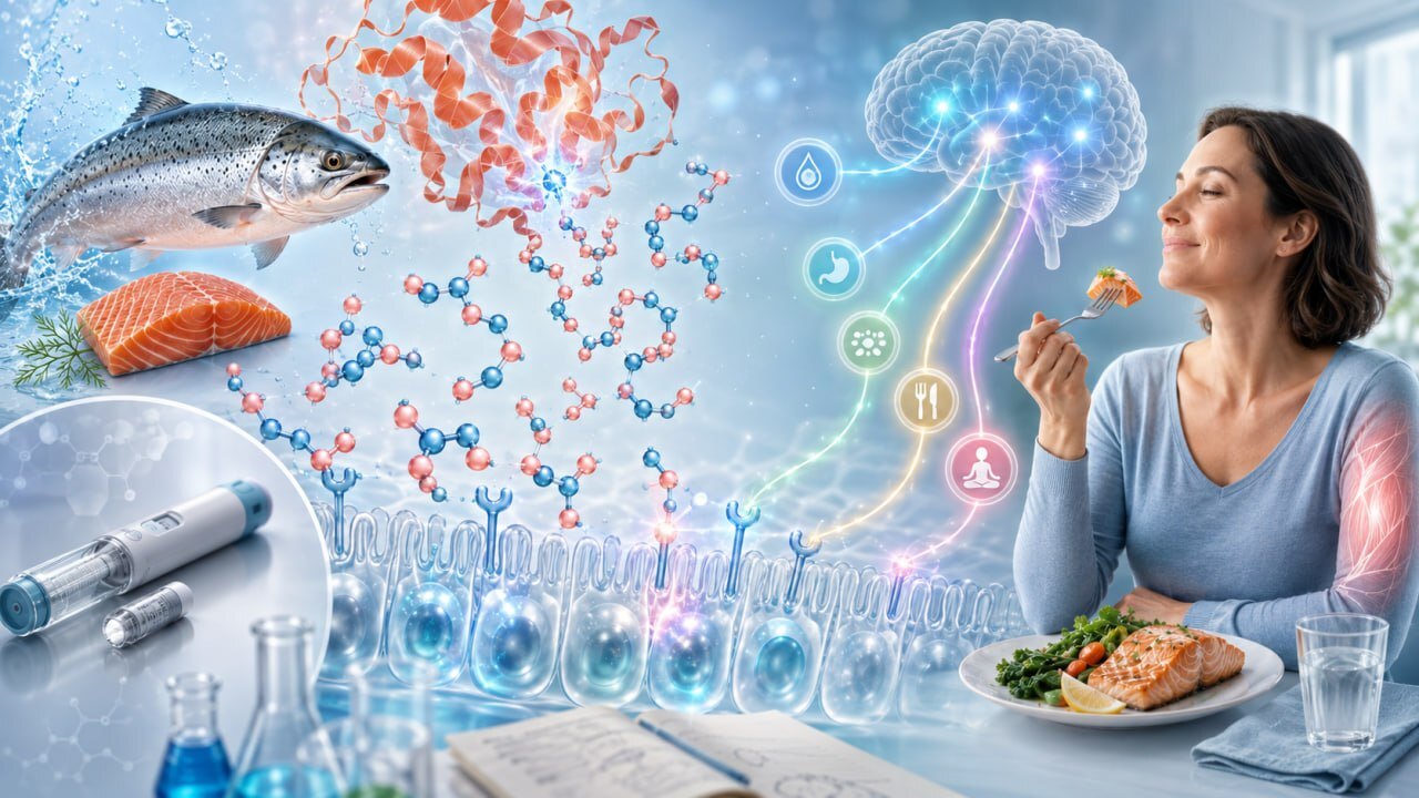 Two paths for weight-loss peptides: an injectable pen versus food-derived salmon peptides supporting natural satiety